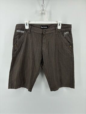 Paul Smith Men’s Brown Pinstripe Casual Shorts